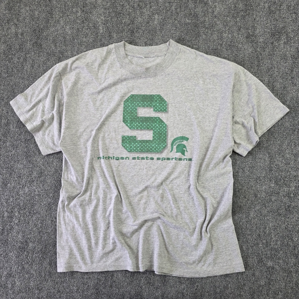 Michigan State Spartans Cotton Polyester T-Shirt Gray XL Collegiate Heritage